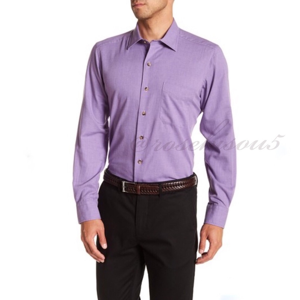 x5HP🥃{DAVID DONAHUE} Casual Fit Button Down Shirt - Picture 2 of 8